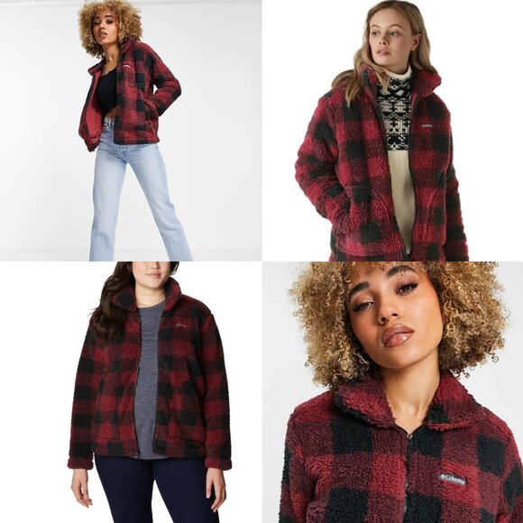 COLUMBIA Winter Pass Buffalo Check Full Zip Sherpa Jacket - Picture 7 of 12